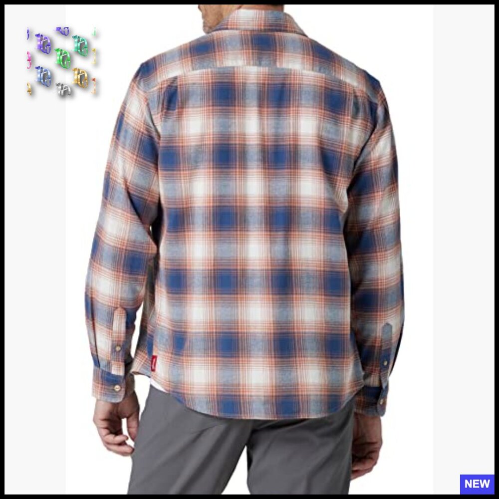 Classic Flannel Button Down Shirt Regular Fit Str… - image 2